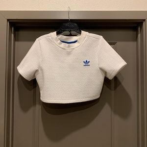 Adidas textured crop top